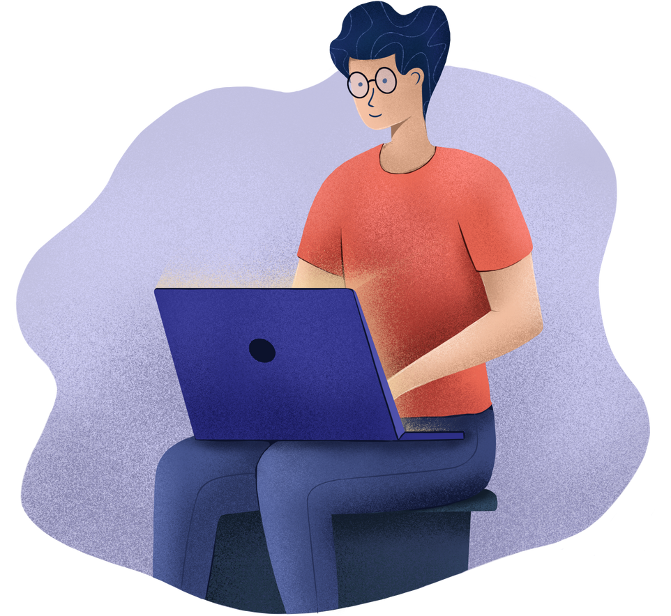 Man Using Laptop